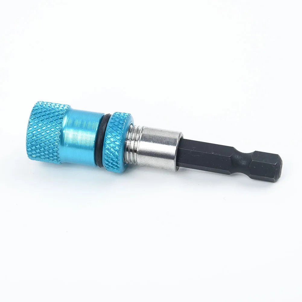 1pc Screw Bit Holder 1/4 Inch Adjustable Holder Magnetic Screwdriver Drywall Hex Bit Detachable Connecting Rod Tools
