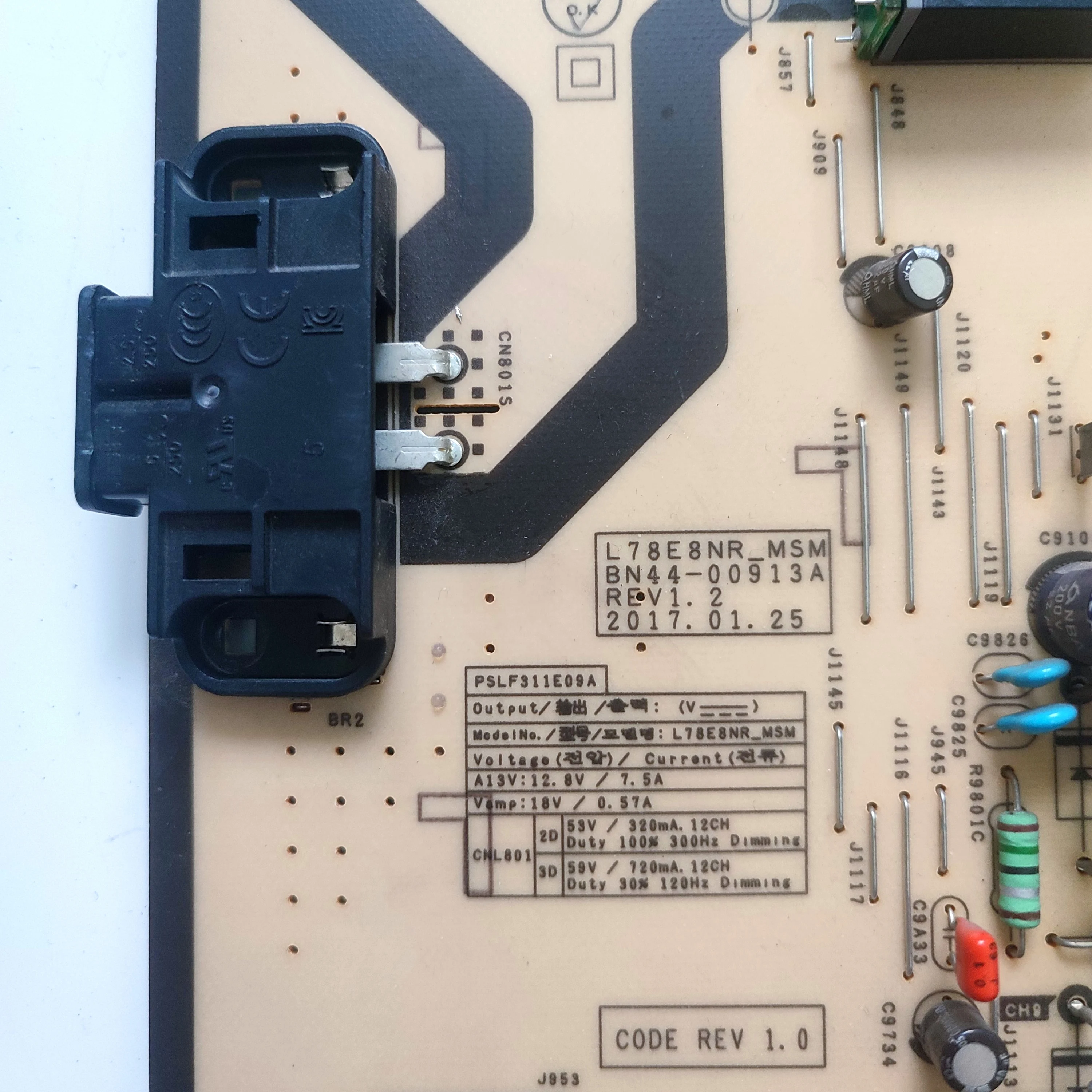 BN44-00913A PSLF311E09A L78E8NR_MSM Power Supply / LED Board Fit For UE49KS7500UXZF UN75MU8000FXZA UN75MU9000FXZA UN82MU800DFXZA