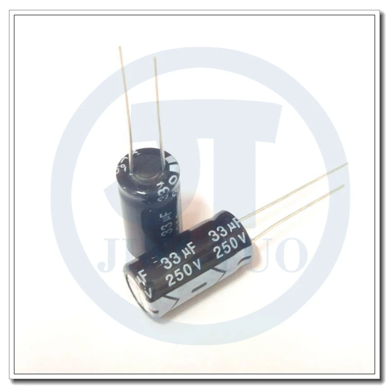 4pcs 33uF250V 250V33uF 33MFD 250WV 10*20mm Radial Aluminum Electrolytic Capacitor