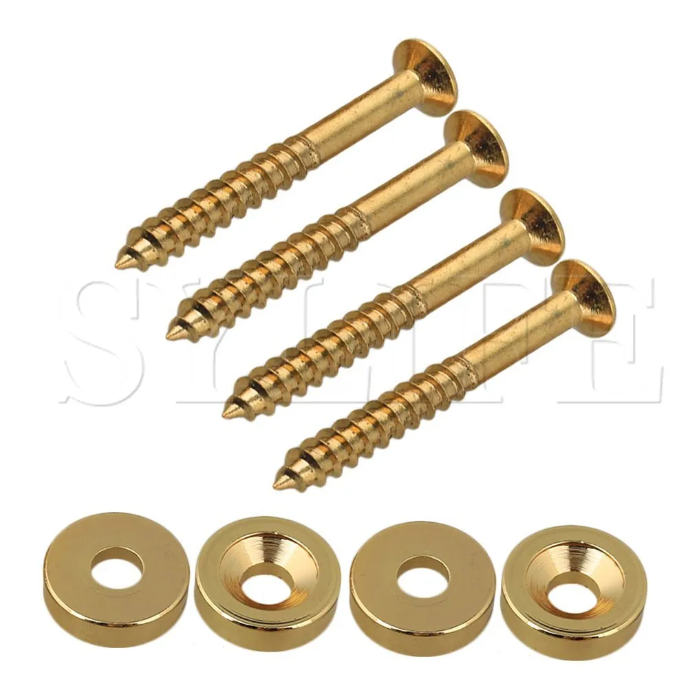 Gold Neck Joint Bushings And Bolts For Electric Guitar Pack of 4