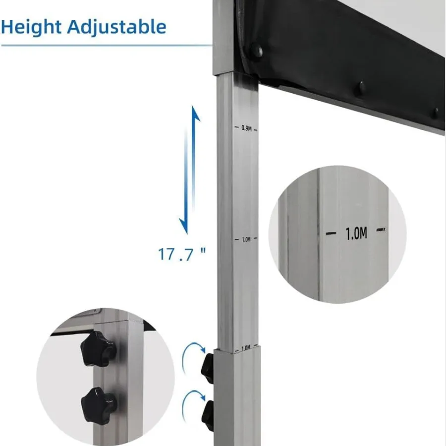 Projector Screen with Stand 120 inch 16:9 HD 4K Outdoor Projector Screen Fast Fold Front & Rear Projection for Outdoor & Indoor