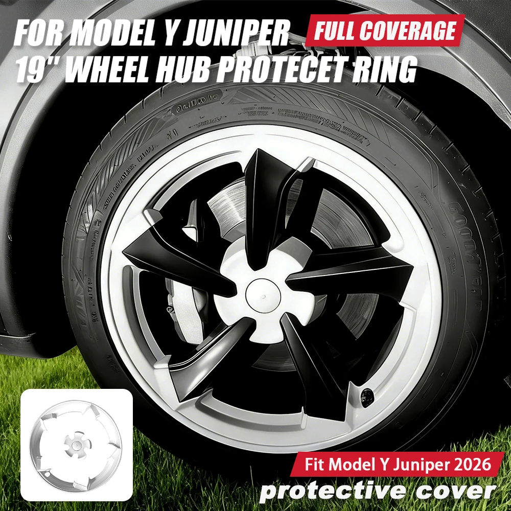 

Для Tesla Model Y Juniper 19-дюймовое защитное кольцо ступицы колеса, защитные накладки на колесо, аксессуары, авто, внешний ABS 2026