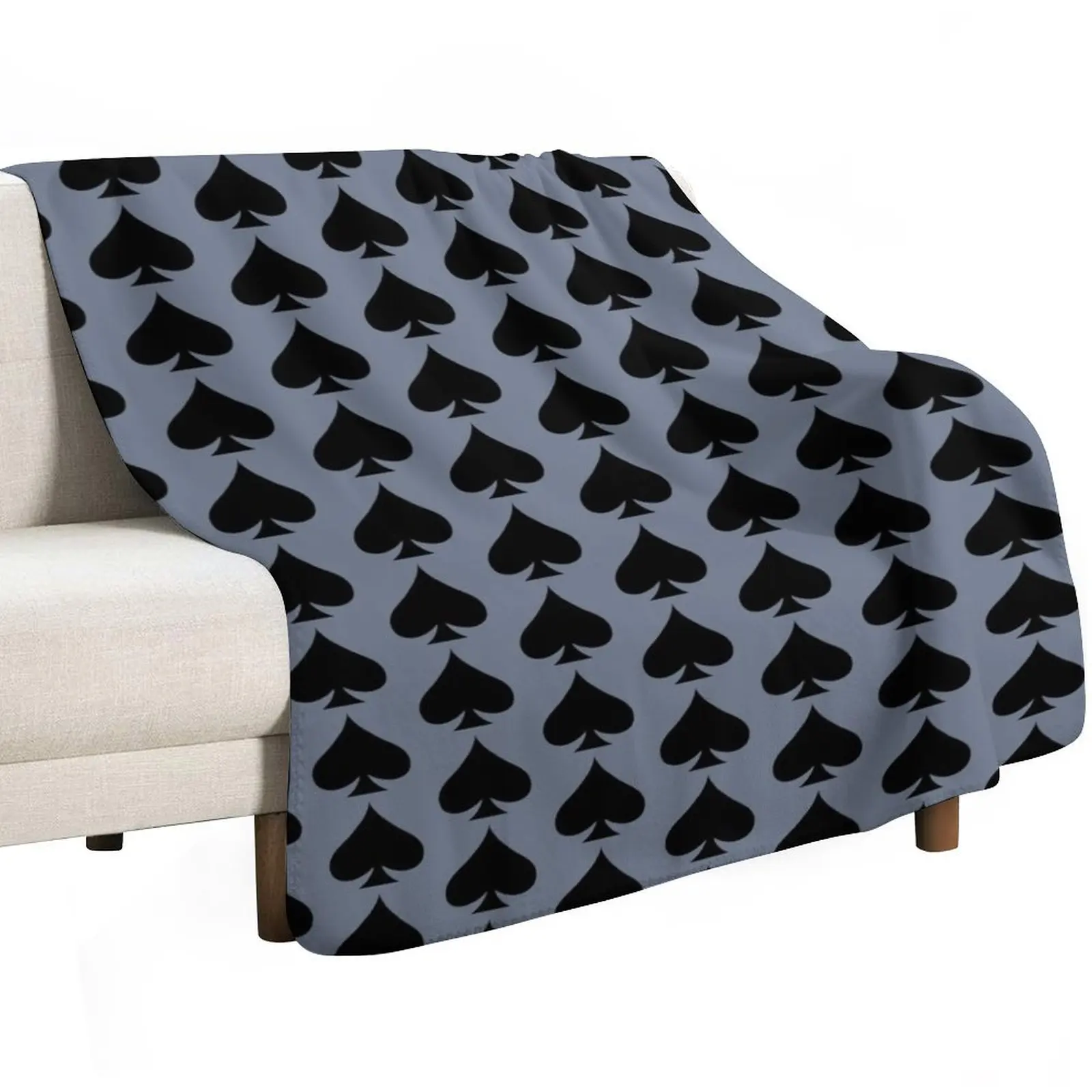 Spades Card Suit Throw Blanket Kid'S Loose blankets and throws Thins Single anime Blankets