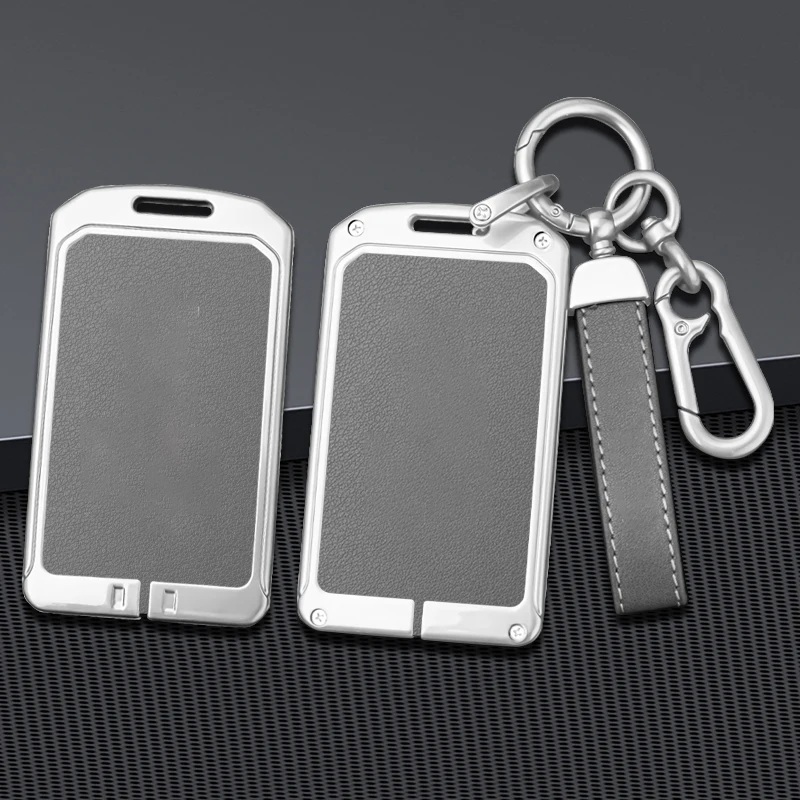 

For Hongqi HS7 Red Flag HS5 H7 H9 E-HS3 Zinc Alloy Leather Car NFC Card Key Case Cover Protecion Holder Auto Keyless Accessories