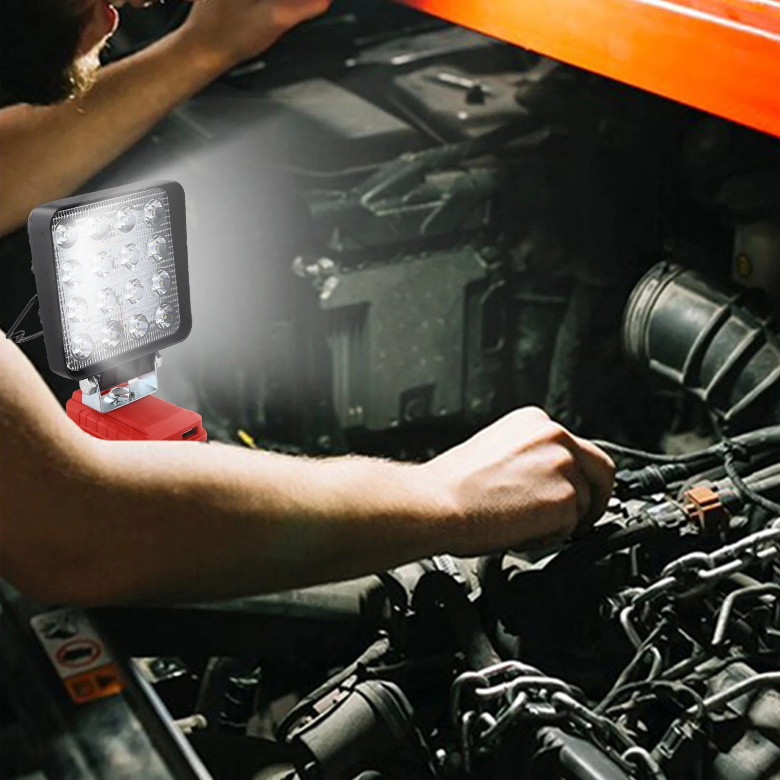 ضوء عمل خارجي LED متوافق مع Einhell 4511396 4511437 يتميز بزاوية قابلة للتعديل وتصميم محمول