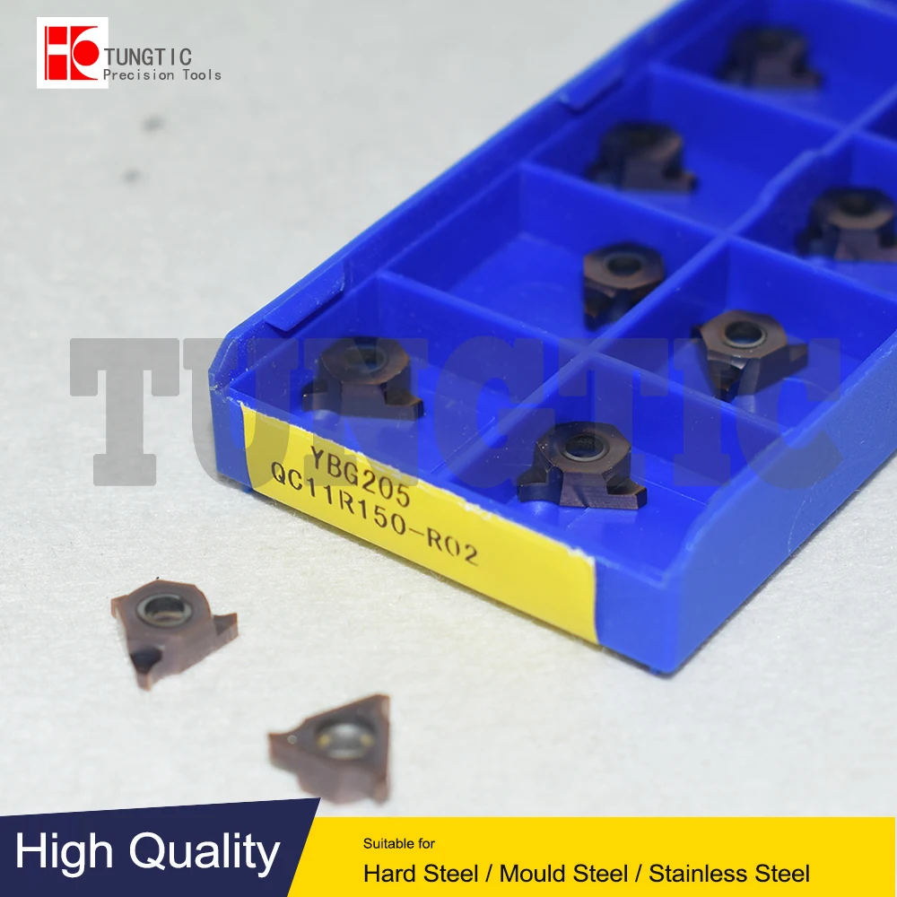 

QC11R150-R02 YBG205 Turning Cutter Square Head Shallow Parting Groove Lathe Inserts