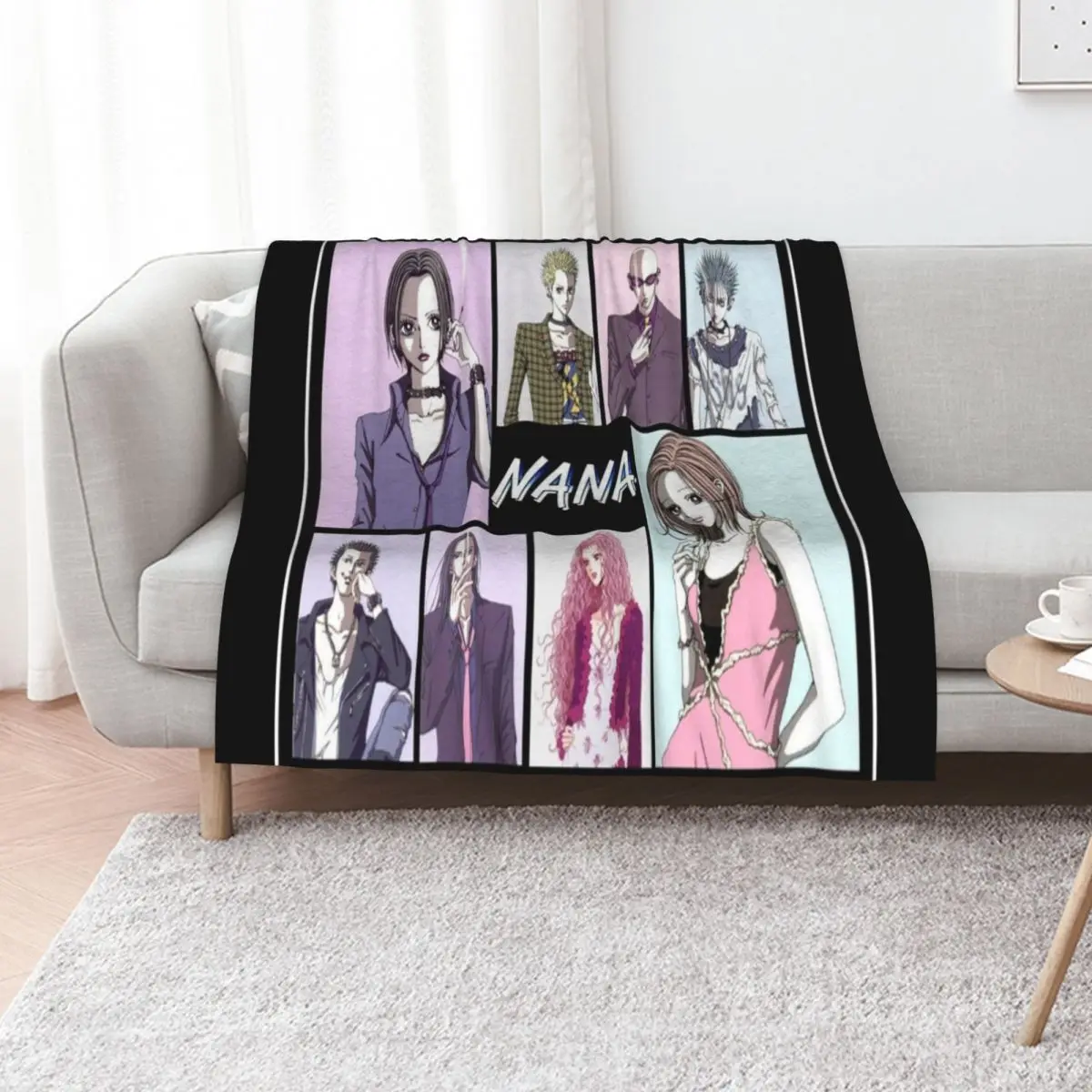 Nana Anime Throw Blanket Multi Use Warm Blanket for Living Room Bedroom