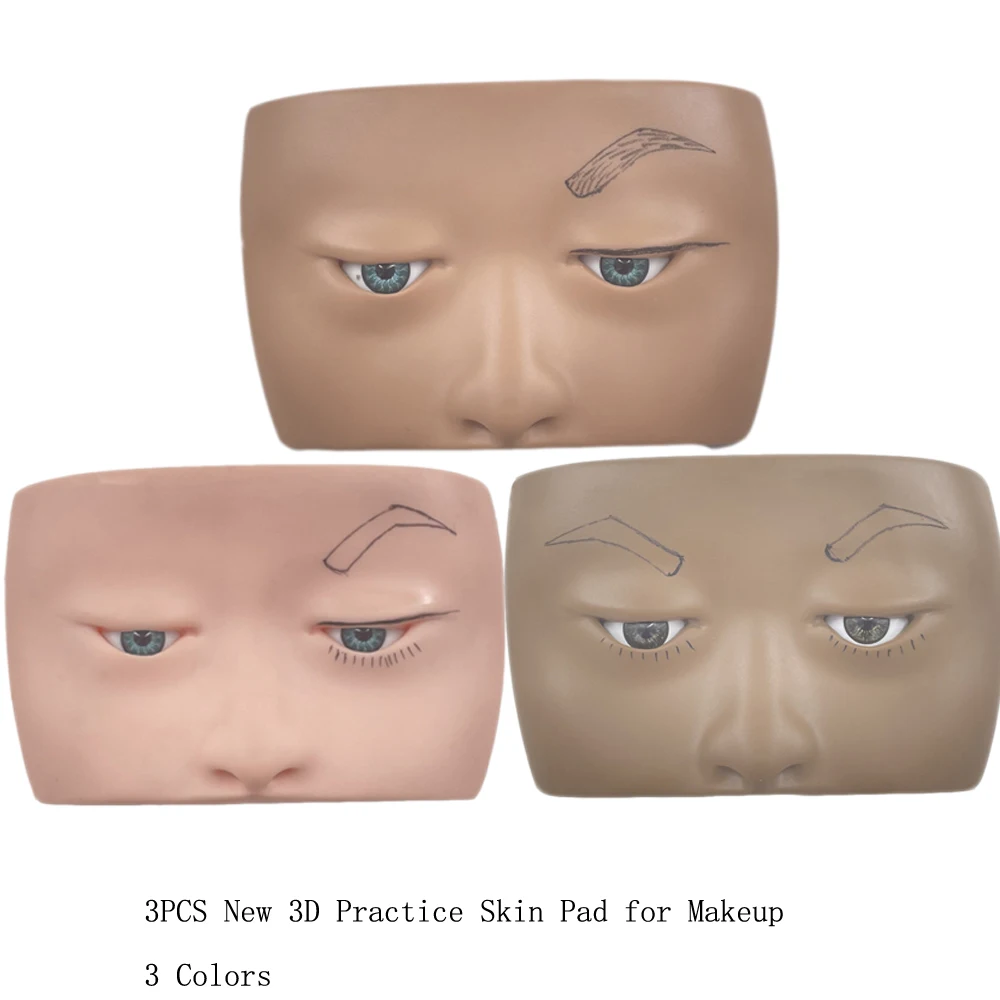 Newest 3D Eyebrow Practice Skin Pad for Makeup Artists 3 Colors