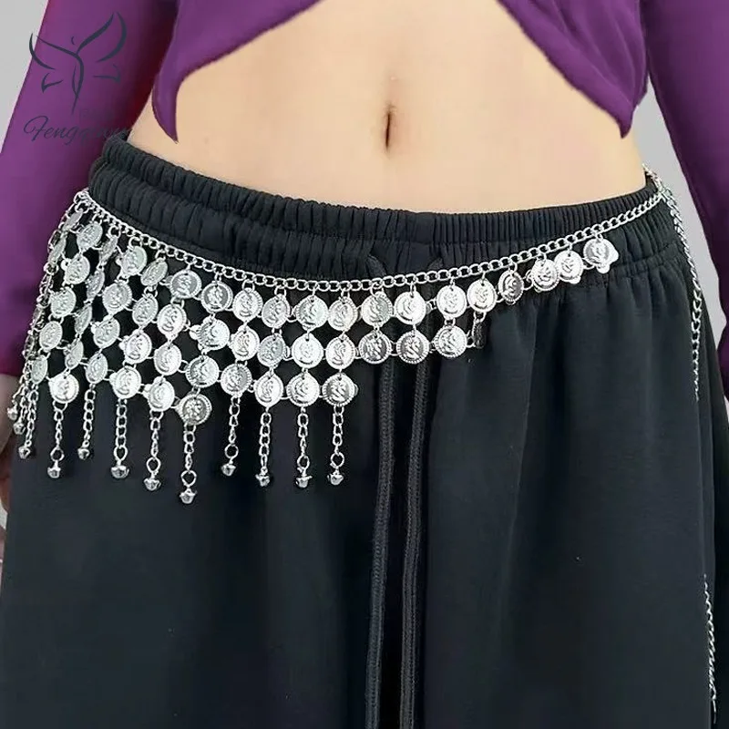 

Customized Jazz Belly Dance Belt Waist Chain Hip Hop Trendy Brand Bell Butt Curtain Exotic Metal Waist Hip Scarf Butt Chain
