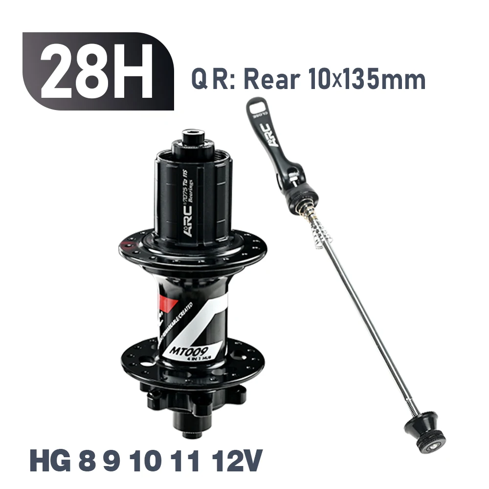 ARC MT009 Rear Hub 4in1 BOOST 10x135 12x142 12x148 MTB XC Gravel E Bike Bicycle Hub 28H 32H HG XD MS-Micro Spline 12V 6 Pawl image 3