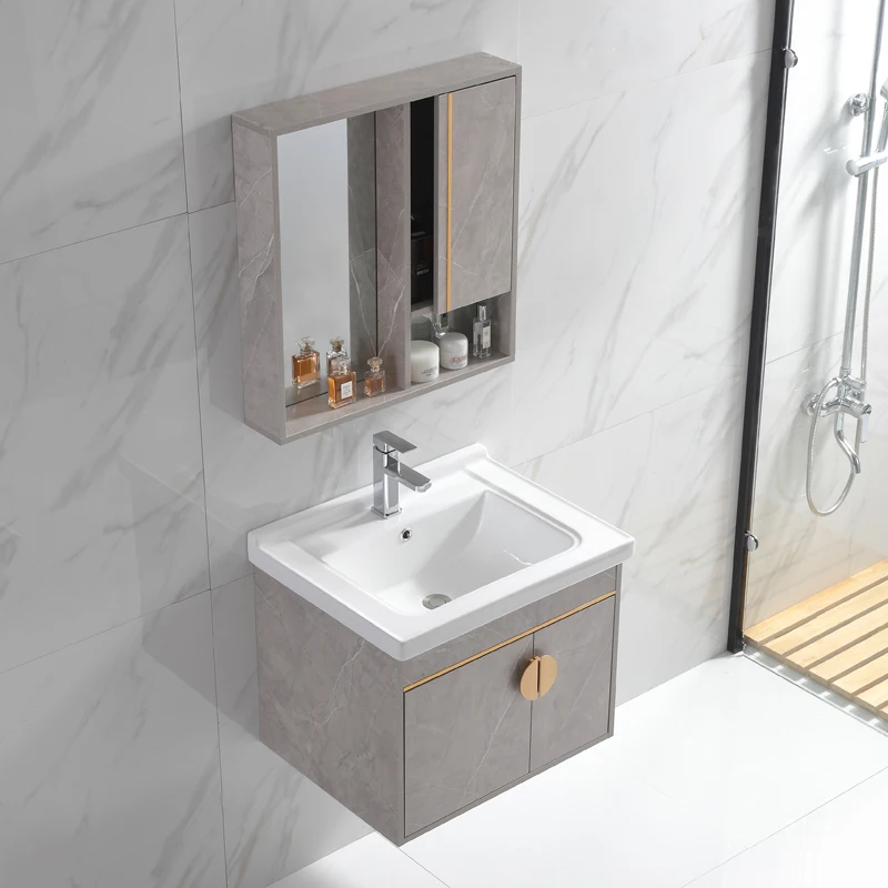 

Smart bathroom cabinet wash basin balcony wall-mounted ceramic integrated wash basin toilet wash basin cabinet combination