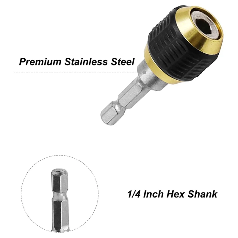 60mm 1/4" Screw Drill Magnetic Drill Bit Quick Change Lock Magnetic Drill Bit Extender Drill Bit Holder With Hexagonal Shank