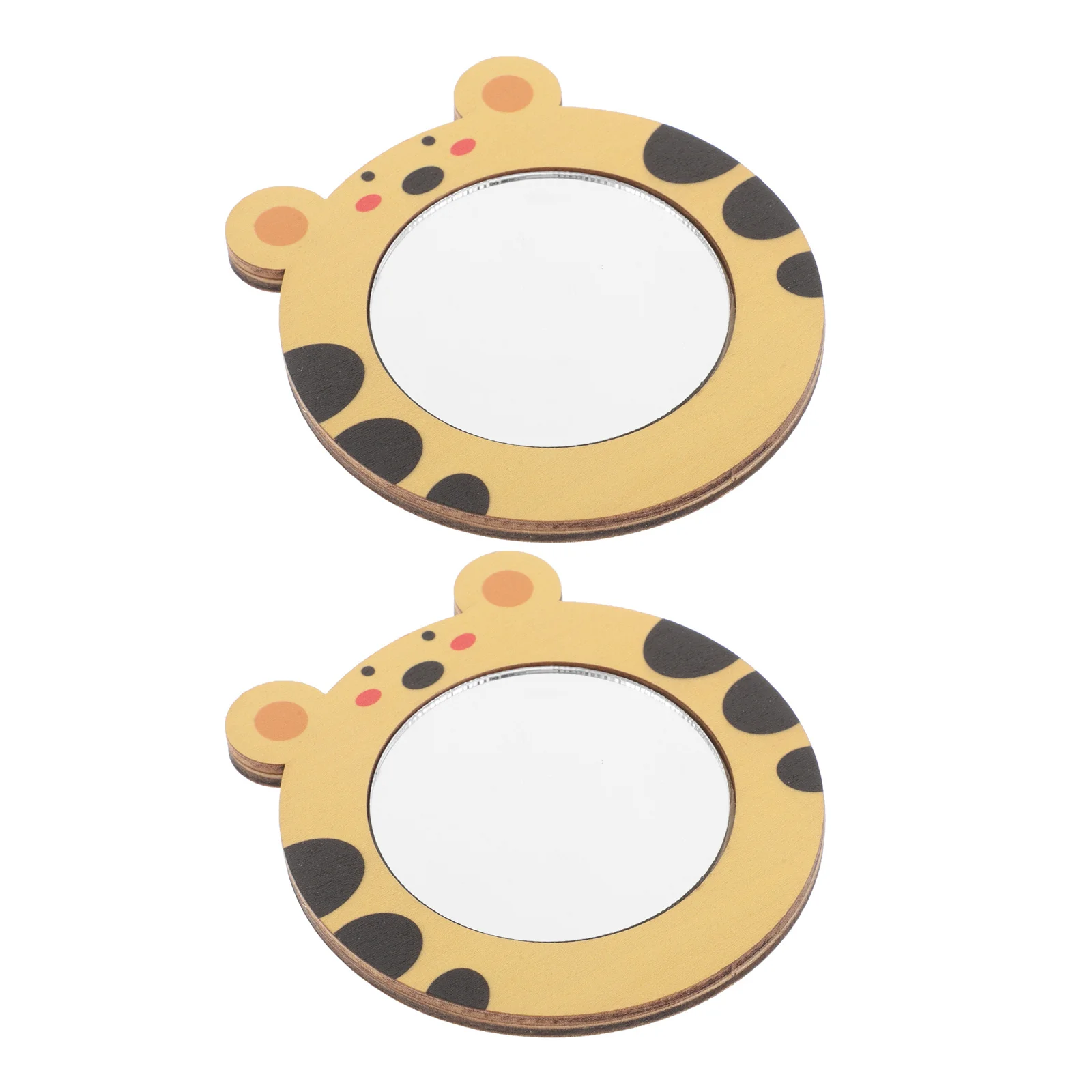 2 stuks babyspiegel van hout voor plezier tijdens het baden - interactieve kinderdouchespiegel voor oorzaak-gevolg leren en visueel volgen in het water