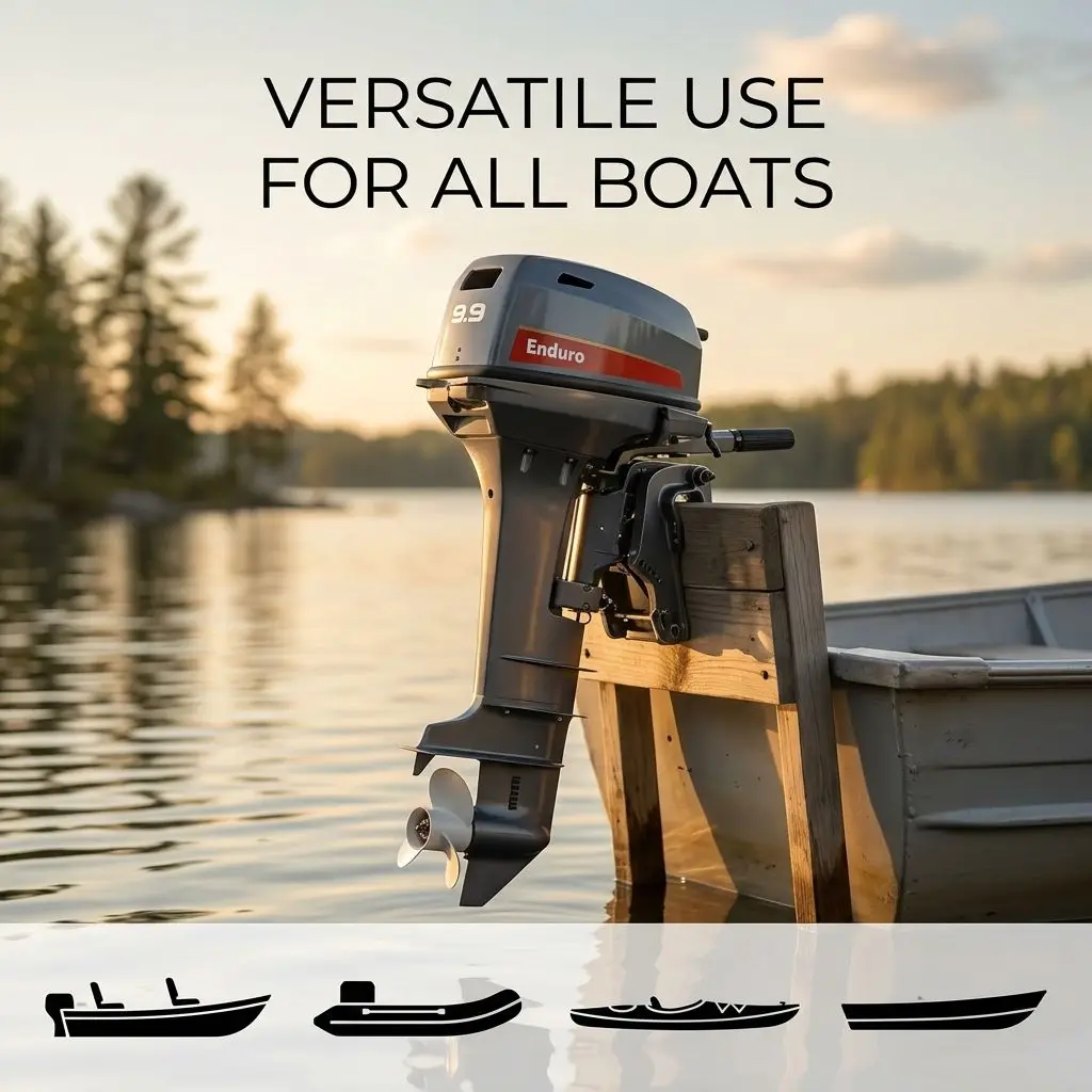 9.9 HP Two Stroke Boat Motor Lightweight Portable  Drive Efficient Thrust For Rib Boat Sailing Supply Outboard