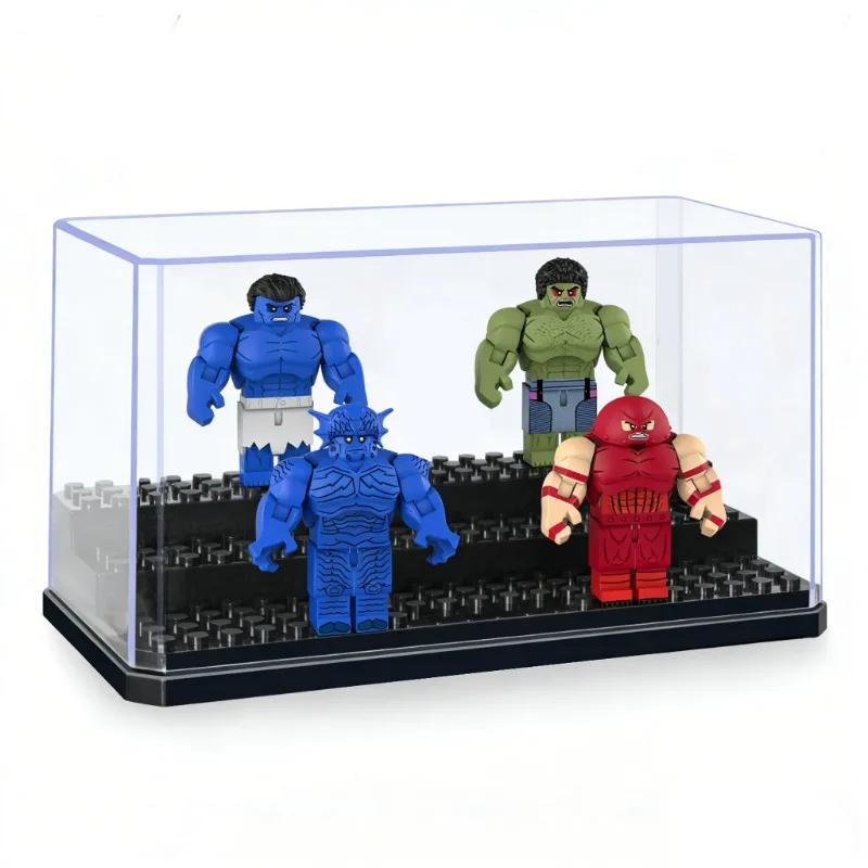 Quebra-Cabeças do Hulk Articulado: Brinquedo Infantil com Suporte de Acrílico Removível para Blocos de Montar Gigantes - Compatível com Montagem