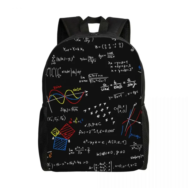 

Geek Physics Equations Travel Backpack School Laptop Bookbag Math Science Teacher Geometric Gift College Student Daypack Bags