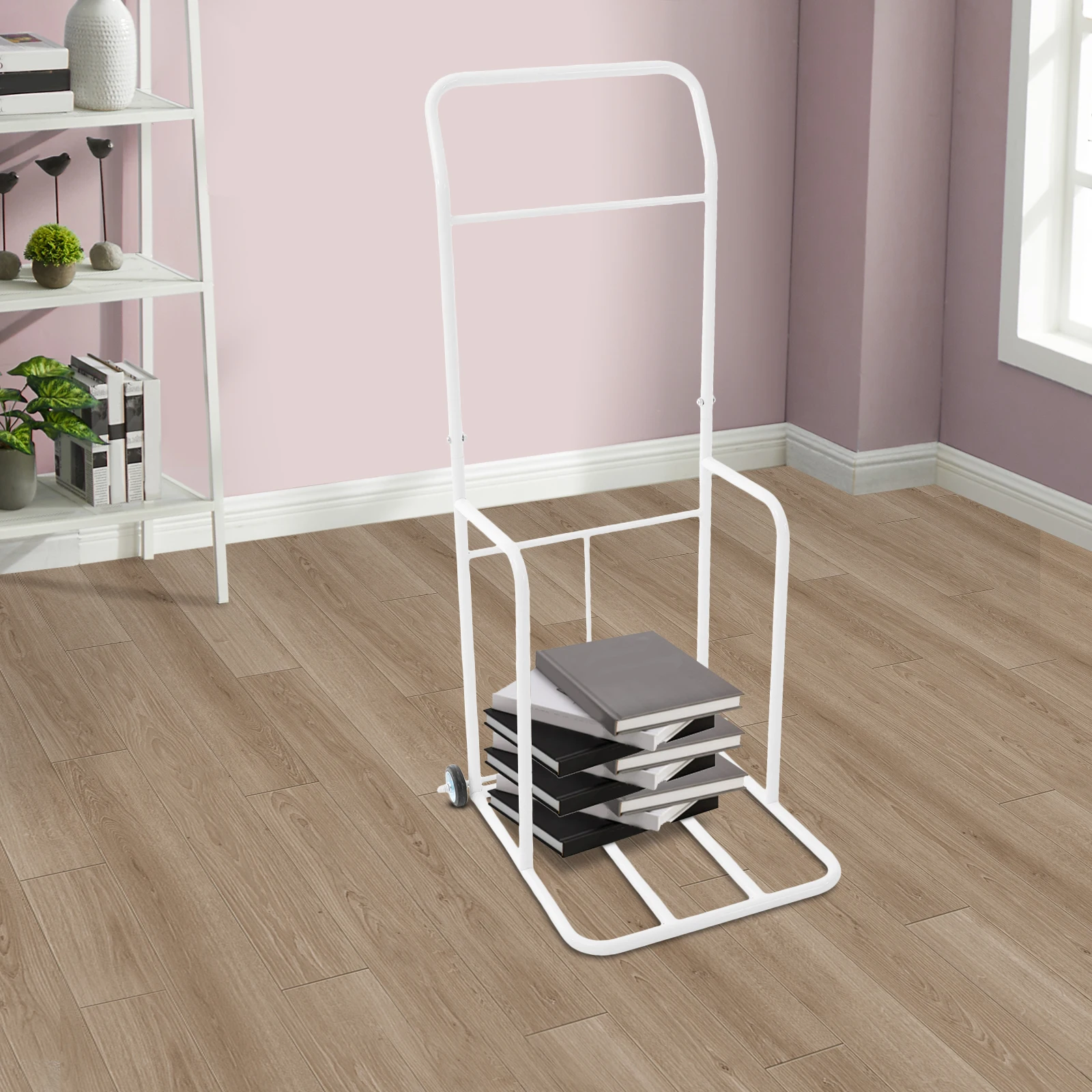 รถเข็นกรวยจราจรสูง 49.21 นิ้ว สำหรับขนย้ายกรวยจราจร ที่วางกรวยจราจรเหล็กคุณภาพสูงพร้อมล้อแม็กซ์สองล้อ