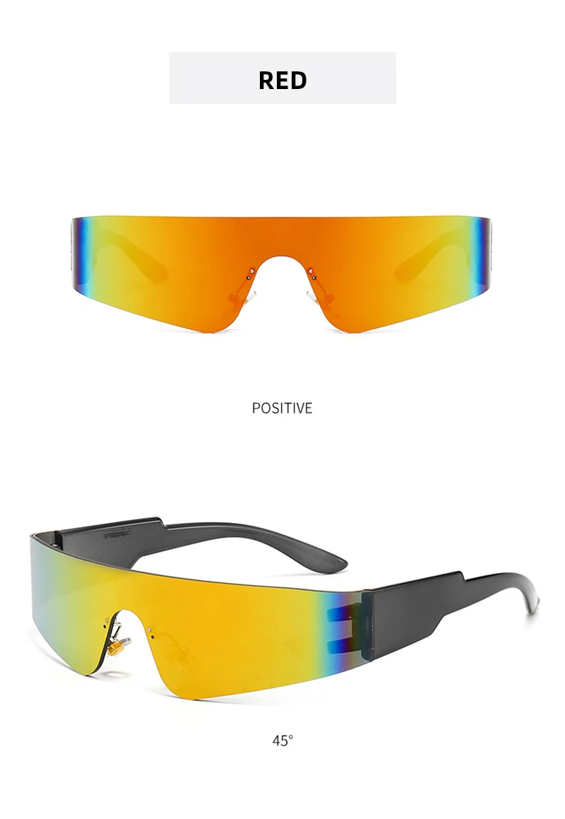 Mode y2k Sonnenbrille Frauen Männer Trends rahmenlose Sonnenbrille weibliche stilvolle Sommer Fahr schirme Outdoor-Sport brille – Detail 6