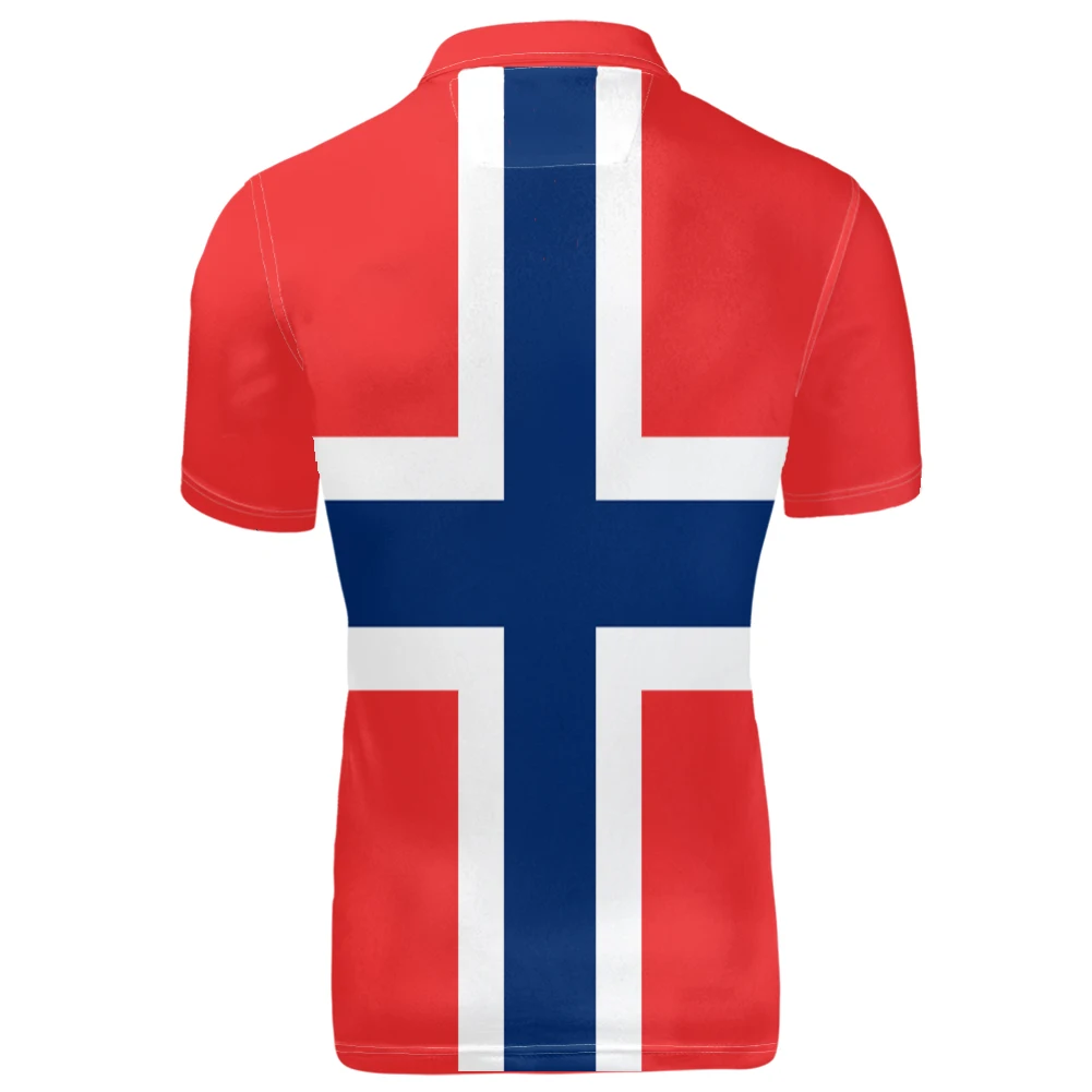 Norway Youth Free Custom Made Name Number Logo Lapel T Shirt Nation Flag Norge Norwegian Kingdom Country Print Photo Clothes