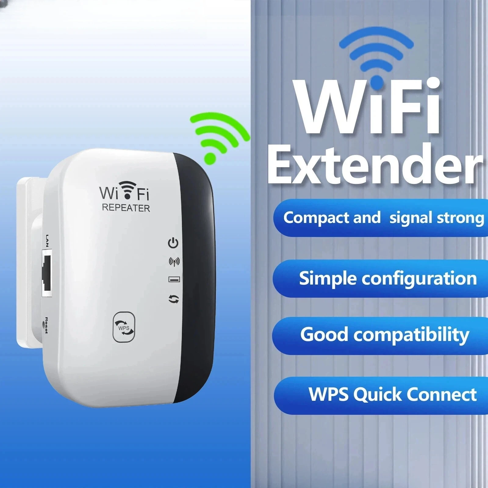 300Mbps WiFi Repeater 802.11N Wireless Signal Extender Wall Plug Network Amplifier For Home Office Router Coverage Boost
