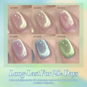 BORN PRETTY 10ml Gel Magnetik Kucing Hijau Glitter Holografik Ultra Bersinar Semi Permanen Rendam Pernis Gel LED UV untuk Manikur 8 glitter penjualan terbaik untuk kuku - №