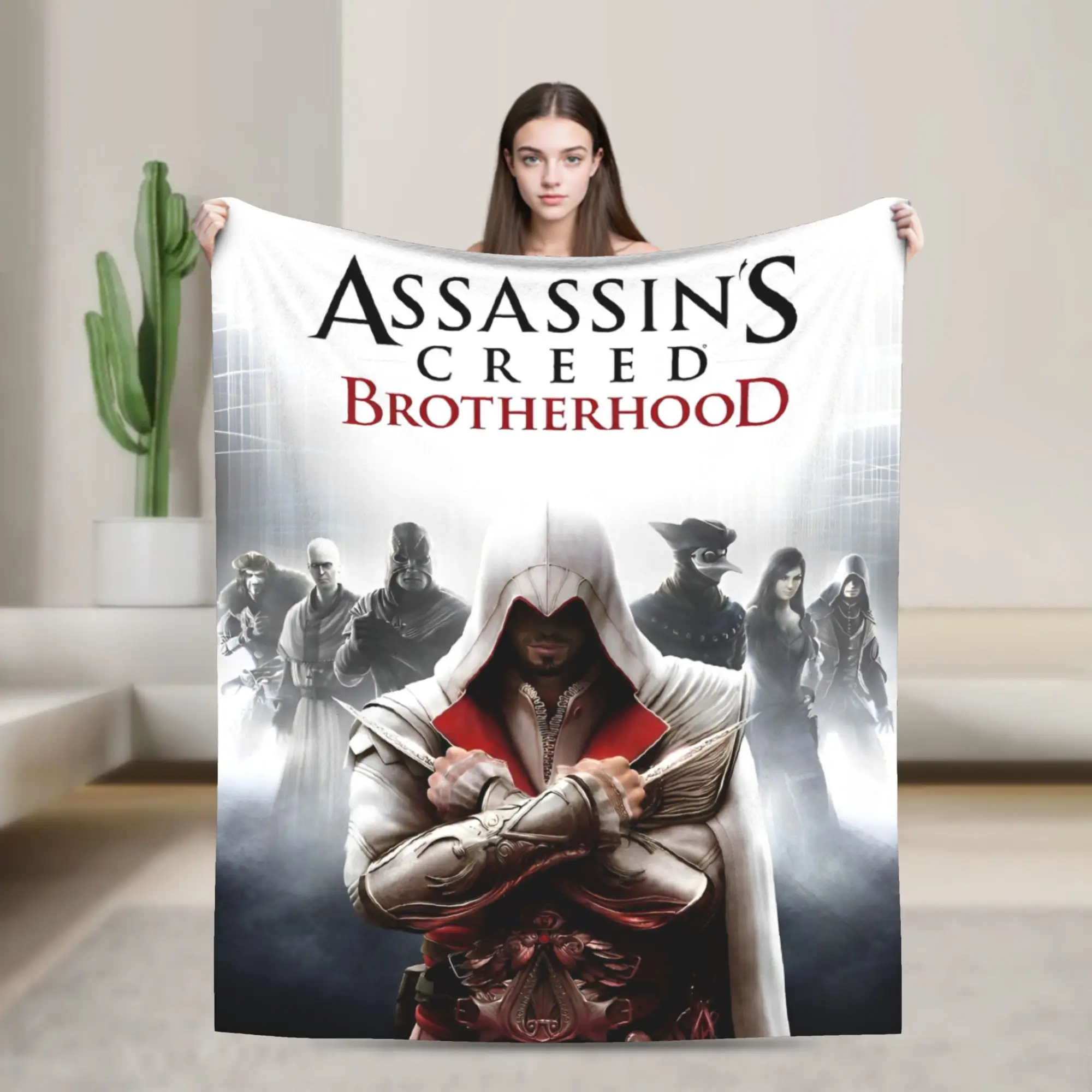 A-Assassins C-Creeds Mantas de terciopelo Primavera/otoño Manta cálida multifunción para cama Colchas de viaje