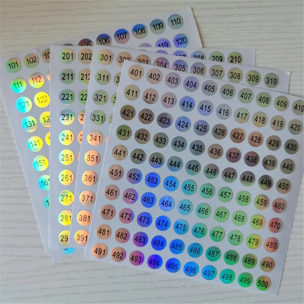 1-500 Waterproof Number Sticker Label Marking Numbering Manicure Tool Self-adhesive Digital Sticker Scrapbooking DIY Craft