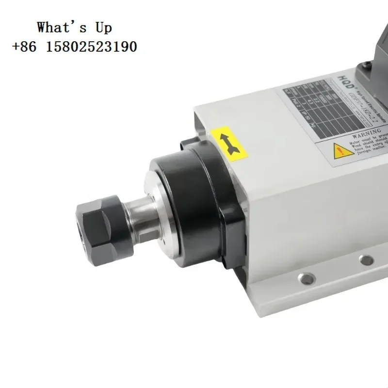 

GDF37-18Z/2.2 ER20 18000rpm Square Shape Air Cooling Spindle Motor 2.2KW Bearing Inverter Driven New Condition for Wood Milling