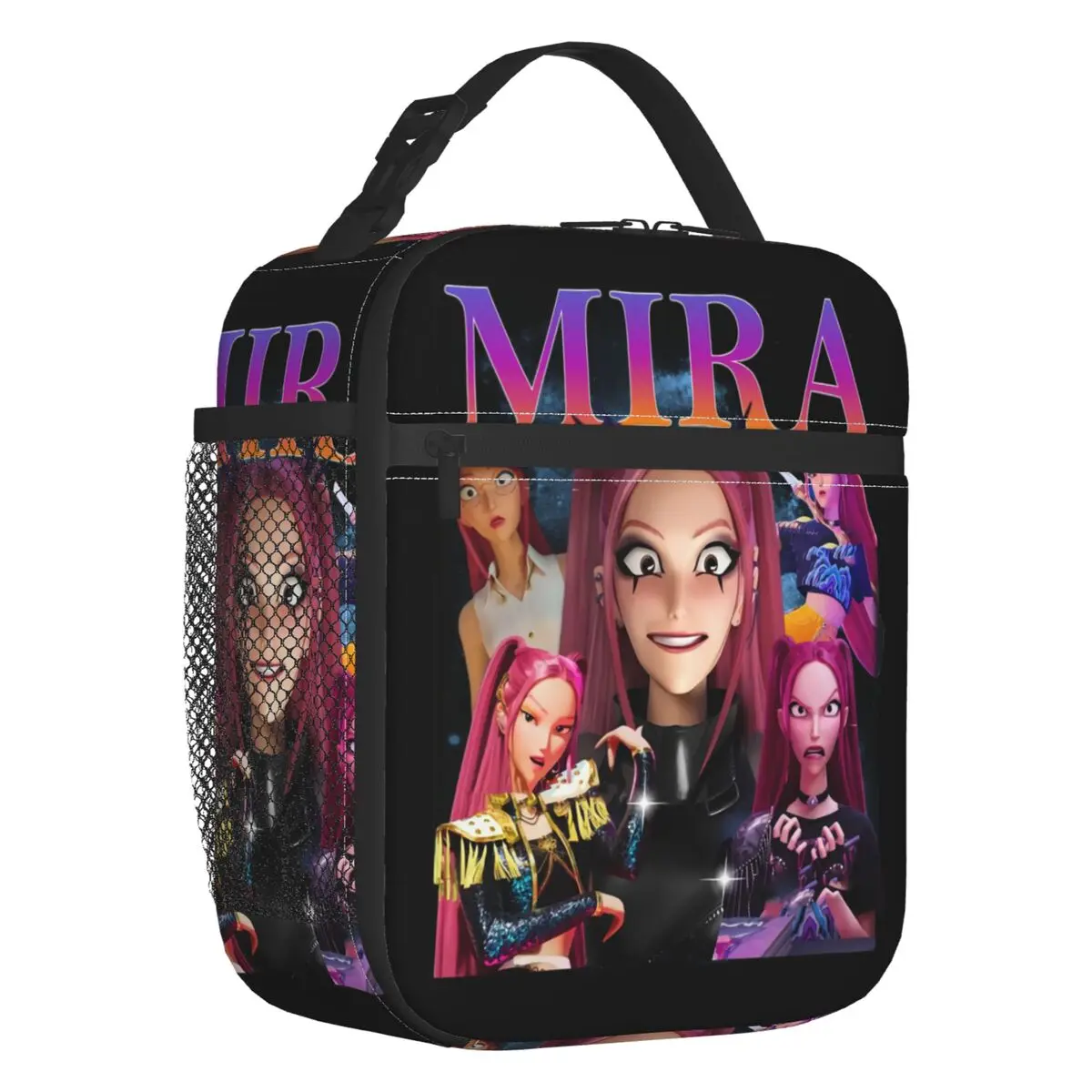 مخصص KPops ميرا هنتركس هنتر الشياطين معزول حقيبة الغداء للمدرسة مكتب مقاوم للماء الحرارية برودة علب الاغذية النساء الأطفال #1