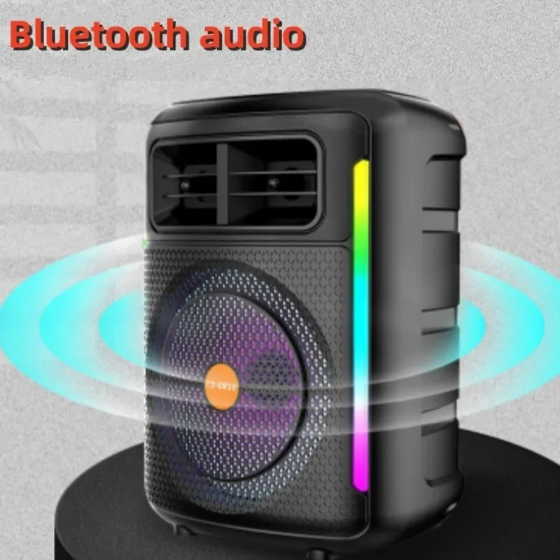 80W Karaoke Wireless Bluetooth Speaker LED Light Dual Speakers Super Volume Portable Outdoor Home Audio Square Dancing Boombox