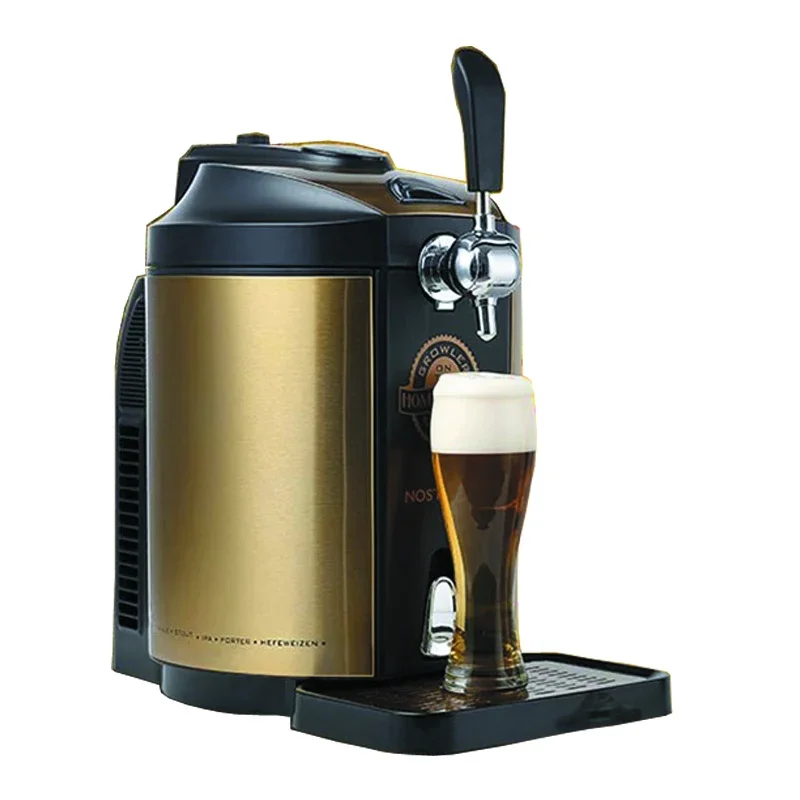 5L Keg Automatic Self-Brewing Beer Equipment Mini Semiconductor Cooling Draft Beer Dispenser Small Barbecue Draft Beer Machine