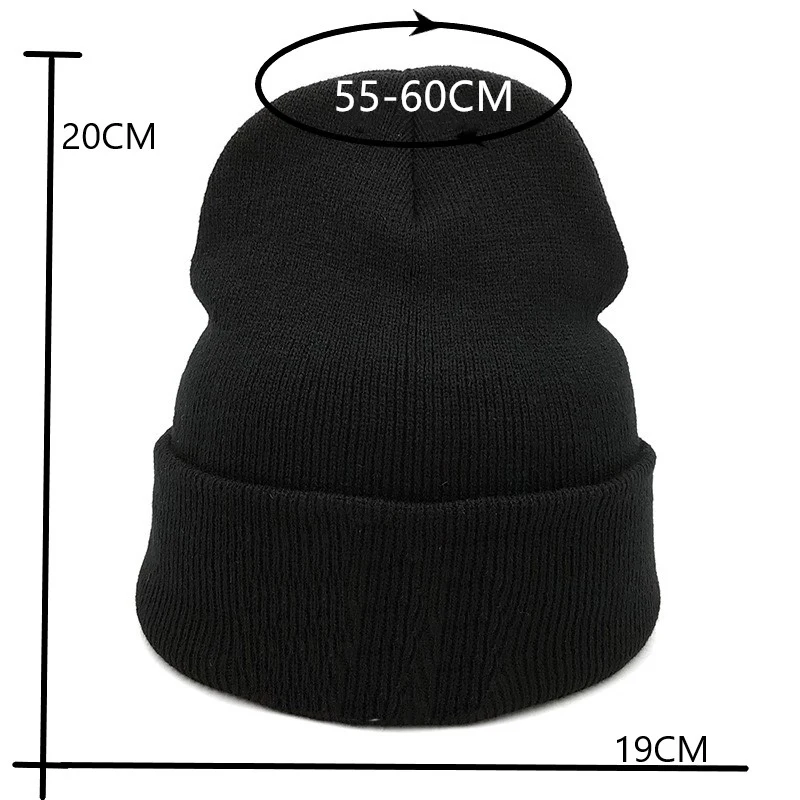 New Winter Angel Halo Devil Skeleton Embroidery Acrylic Fiber Warm Knit Beanies Hats Outdoor Riding Wind Ski Cold Caps Men Zjp8