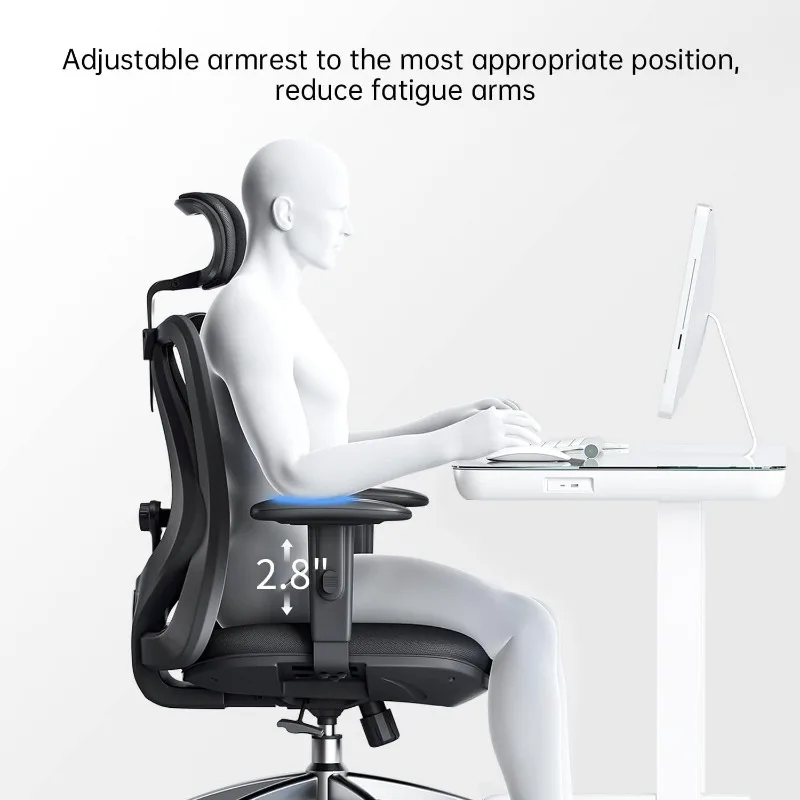 SIHOO M18 Ergonomic Office Chair, Computer Desk Chair with Adjustable Headrest and Lumbar Support