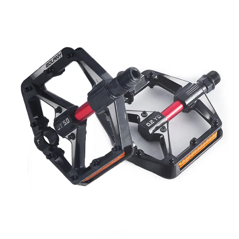 Bolany Bicycle Pedals Double DU Perrin Cycling Aluminum Alloy Non-Slip Pedals Reflector mountain road cycling saving pedals