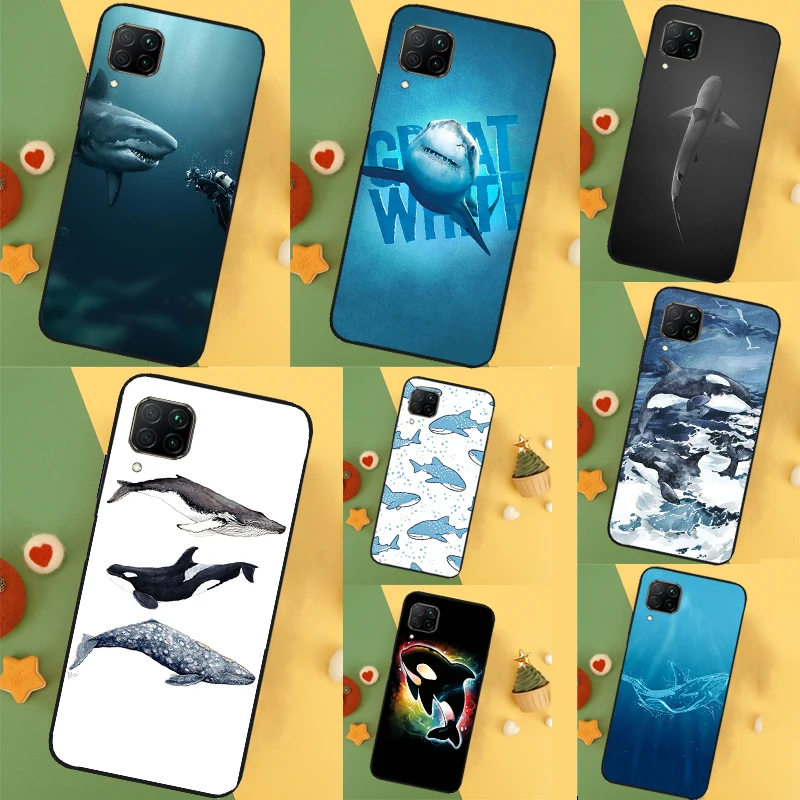  Shark and Killer Whale Case For Huawei Nova 11 Pro 3i 7i 8i 11i Y60 Y70 Y90 Y61 Y91 9 10 SE P20 P40 P30 Lite Cover