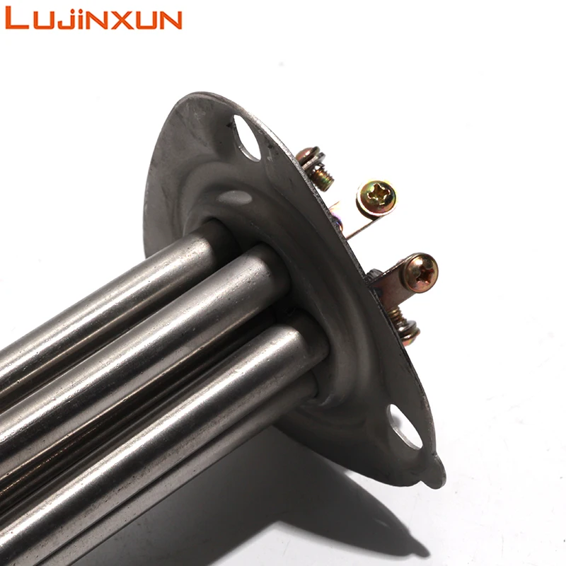 LUJINXUN Triangle Flange 63mm Electric Heating Element 12KW/6KW/9KW 201SS Water Heater Tube for Dishwasher Water Tank