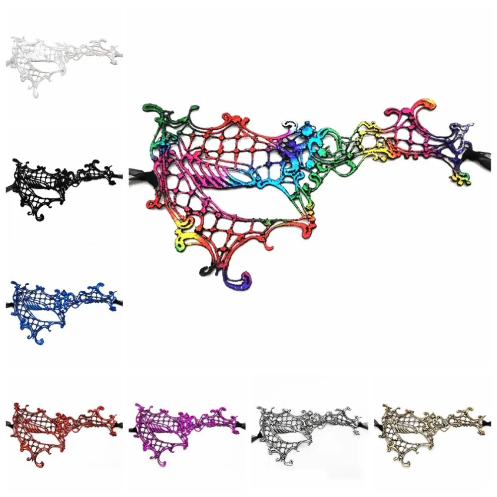 قناع الأميرة فينيسيا، قناع عين من الدانتيل، مستلزمات الحفلات التنكرية، دعائم مكياج نصف وجه، قناع عيد الحب #2