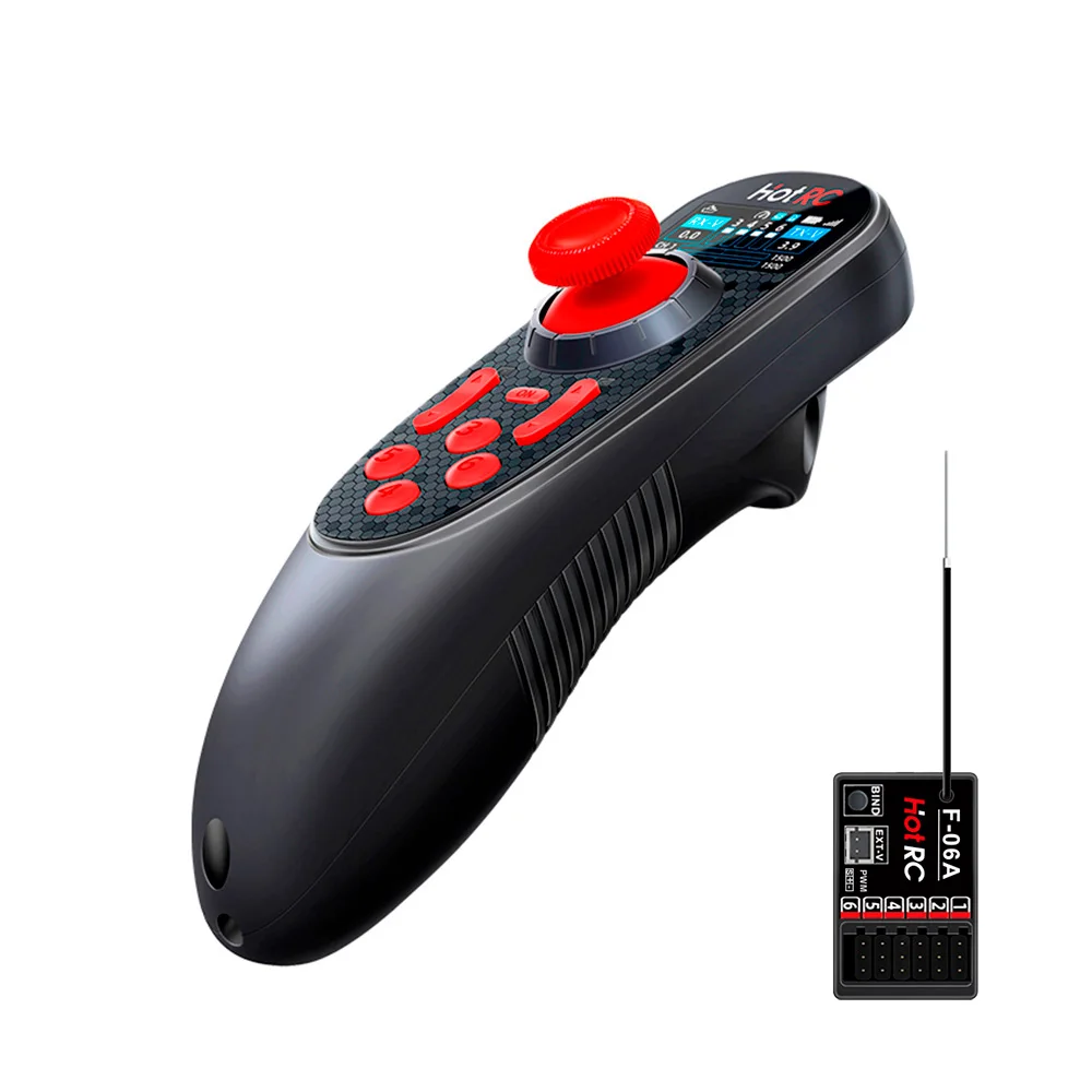 OTRC DS650 ラジオ送信機 6 チャンネル 300 メートル 2.4CHZ リモートコントローラー内蔵 1500mAh F-06A レシーバー付き RC カーボートロボット用