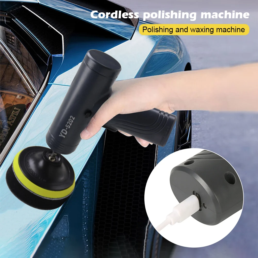 

Cordless Car Polisher USB Rechargeable Wireless Polishing Machine with Electric Sander Waxing Machine for Car Detailing Repair