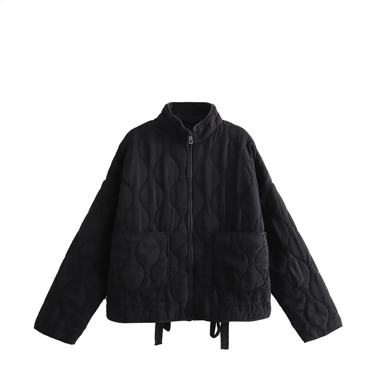 

2025 Niche Design Women's Jacket | Statement Pocket Detail Cotton Padded Coat | Unique Style