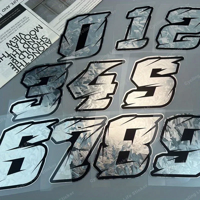 

1PC Stylish Number Car Motorcycle Sticker Set Racing Style Vehicle Decal for Auto Exterior Personalization
