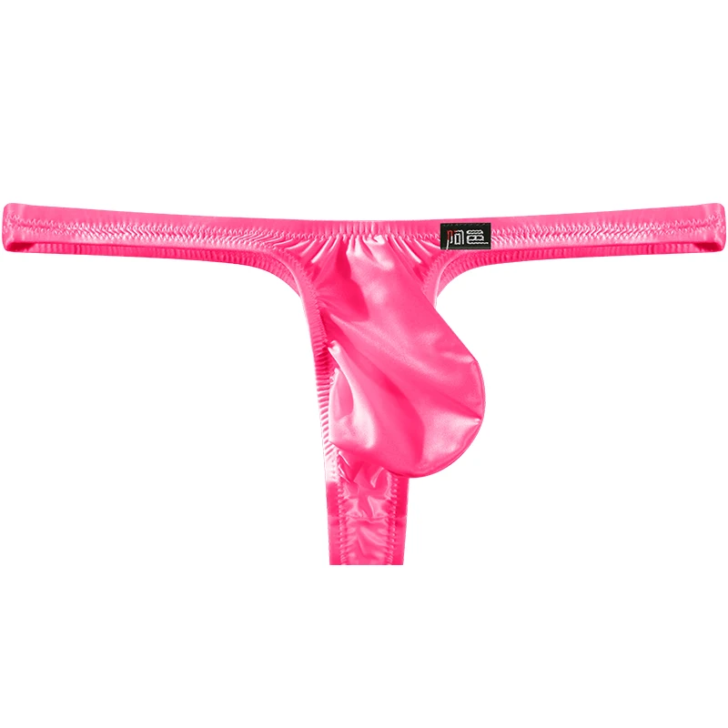 Men's Underwear Thong Ultra-Thin Ice Silk Breathable Sexy Low-Rise T-Back Stretch-Fit Under