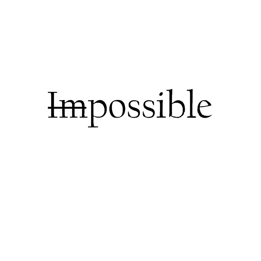 Motivation Quote Words Impossible Wall Decal Bedroom Possible Inspiring Letters Vinyl Wall Stickers Office Room Decoration