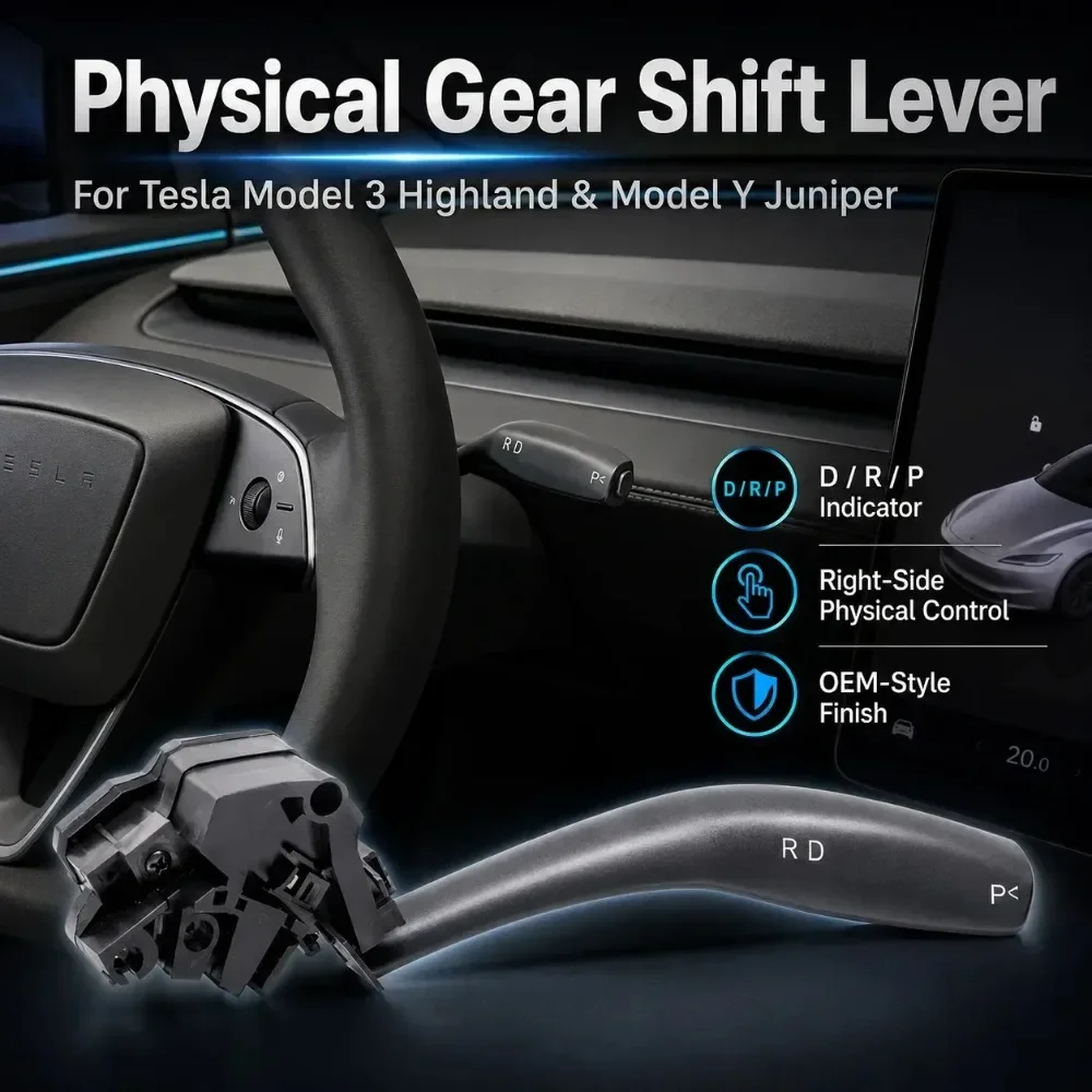 For Tesla Model Y Juniper 2026 Gear Shifter Handlebar Stalk Turn Switch Smooth Parking Drivering Control