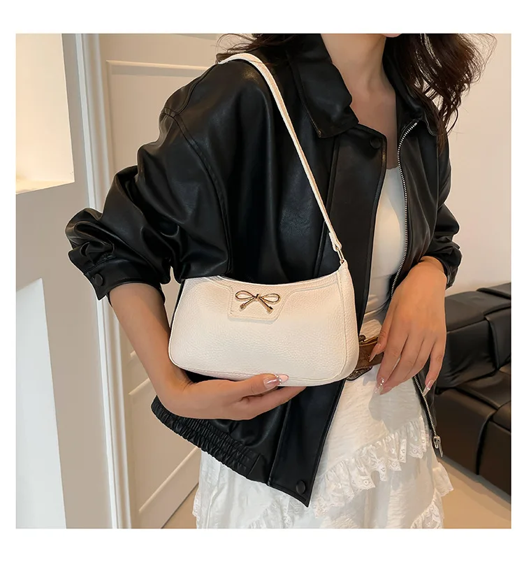 Neu eingetroffene Damen-Umhängetasche mit Schleifendesign, modische, individuelle Pendeltasche – Detail 13
