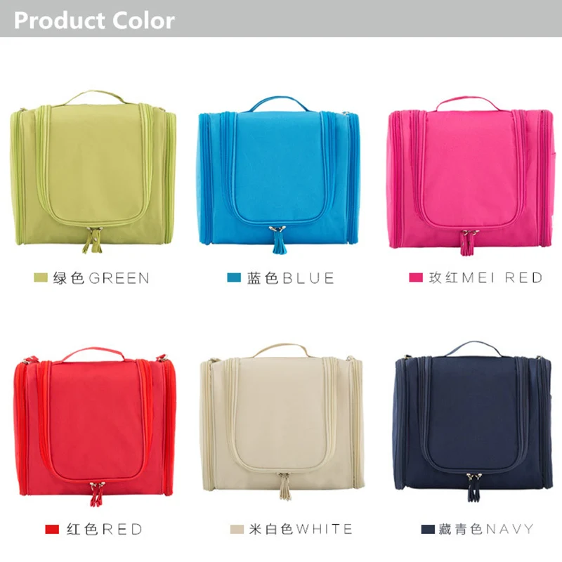 Waterproof Nylon Travel Organizer Bag Unisex Women Cosmetic Bag Hanging Travel Makeup Bags Washing Toiletry Kits Storage Bags