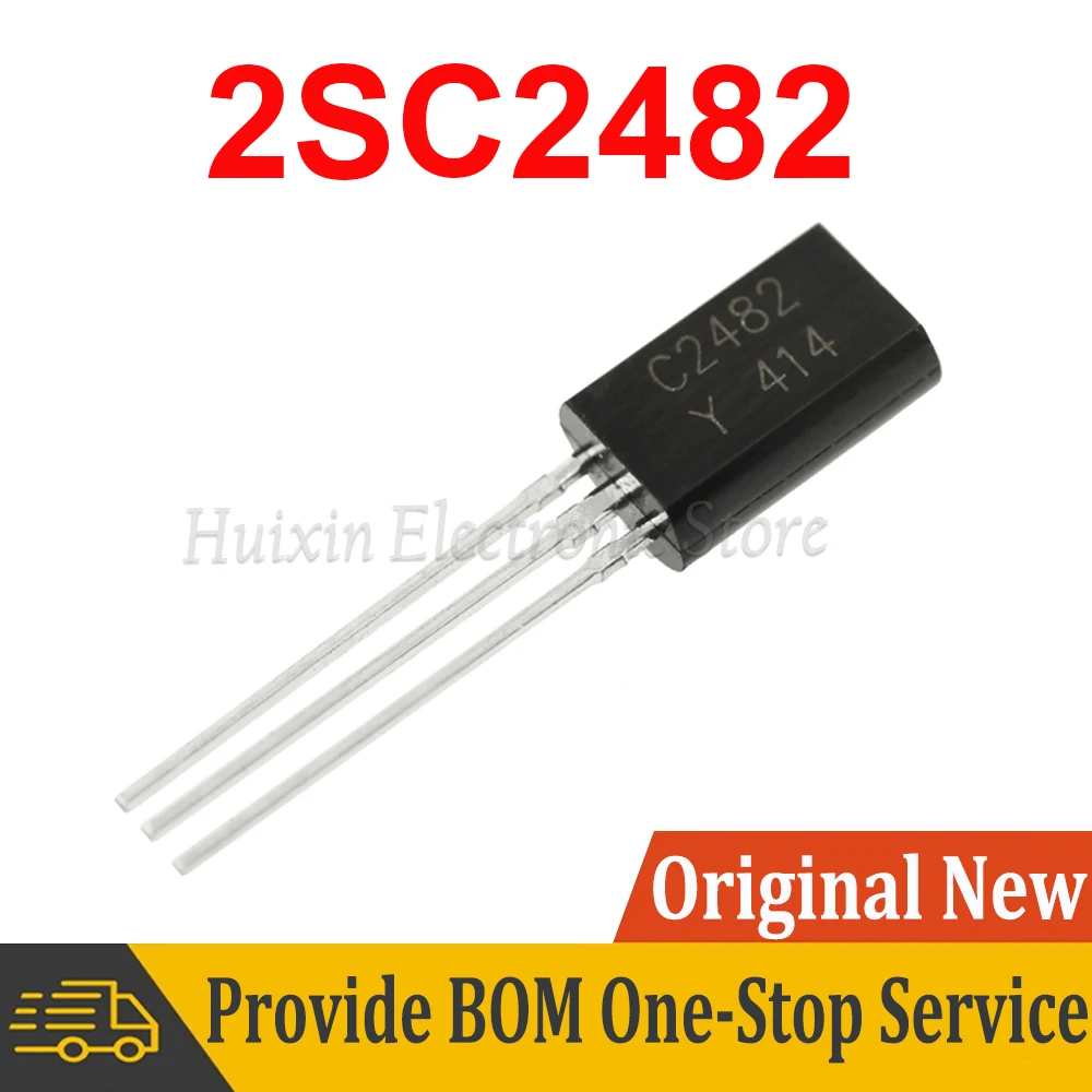 

20pcs 2SC2482 2SC2482-Y TO-92L C2482 300V 0.1A transistor NPN New and Original IC Chipset