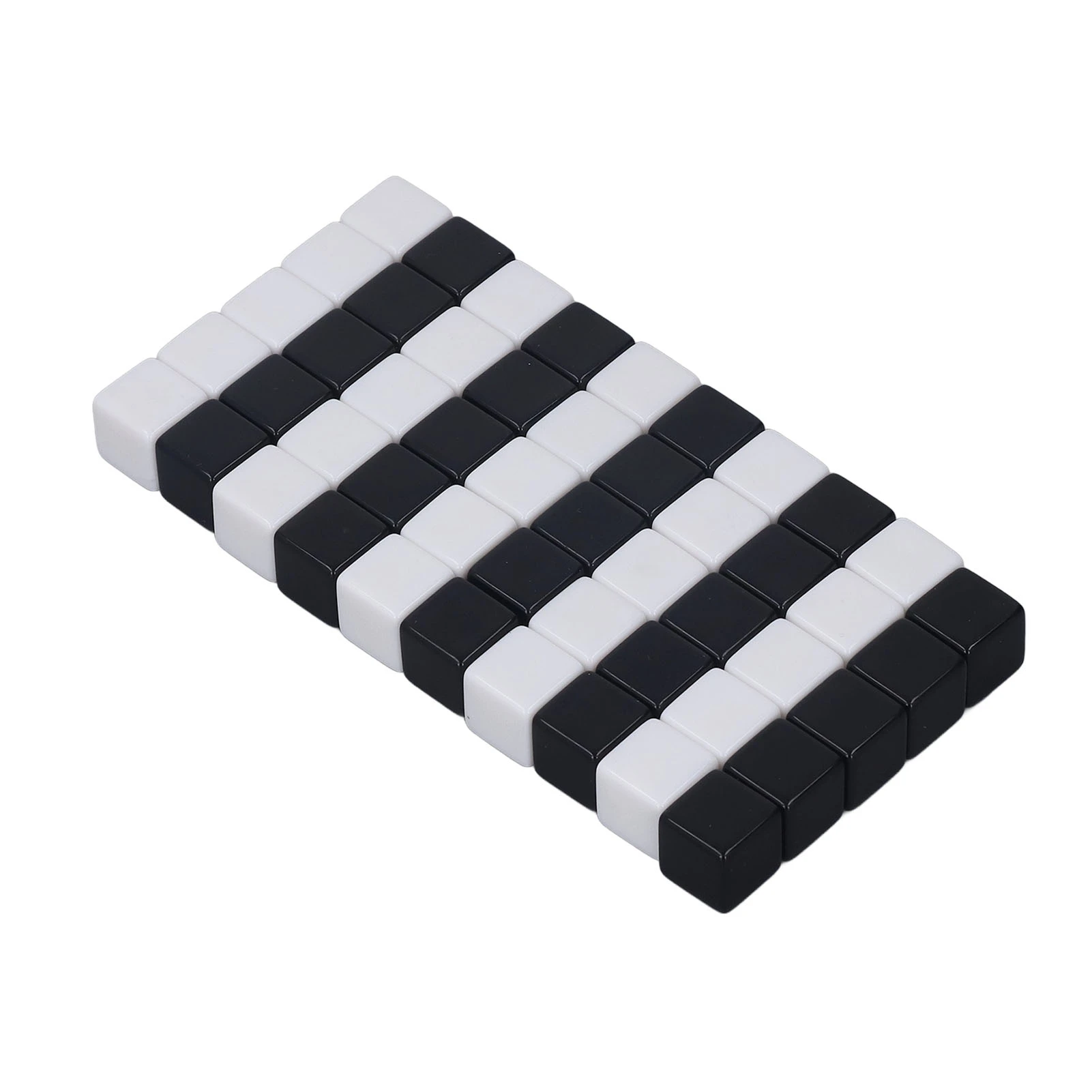 

50Pcs Square Smooth Dice Small Write On Wipe Off Dice for Board Games Digital Teaching Half Black and Half White
