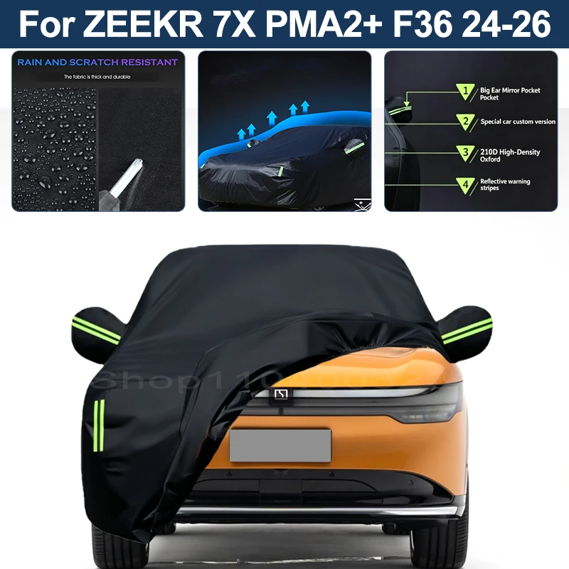 Auto Exterior Sun-Snow Protective Car Cover For ZEEKR 7X PMA2+ F36 2024 2025 2026 Waterproof Dustproof Anti-UV Outdoor Cover