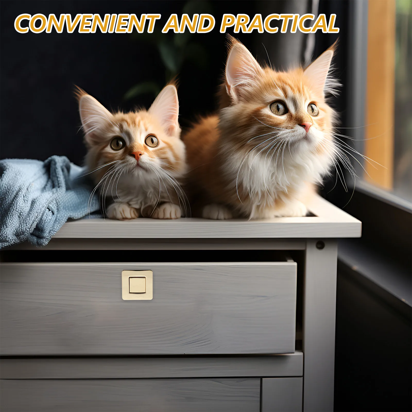 

Кнопочный замок для шкафов и прицепов - Прочный квадратный дверной замок с простой установкой, элегантным дизайном и защитой от детей